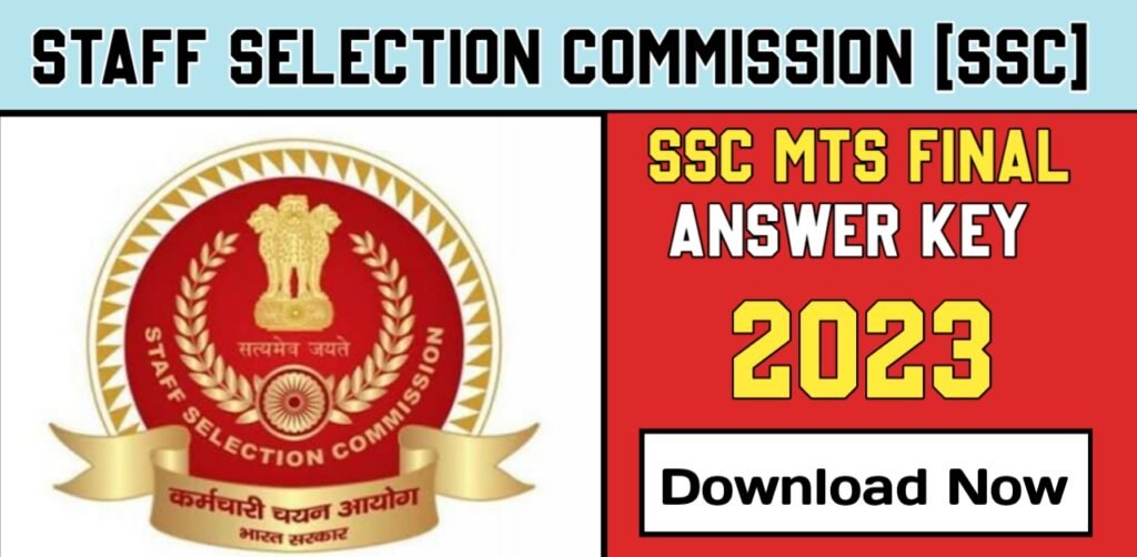 SSC MTS Final Answer Key 2023