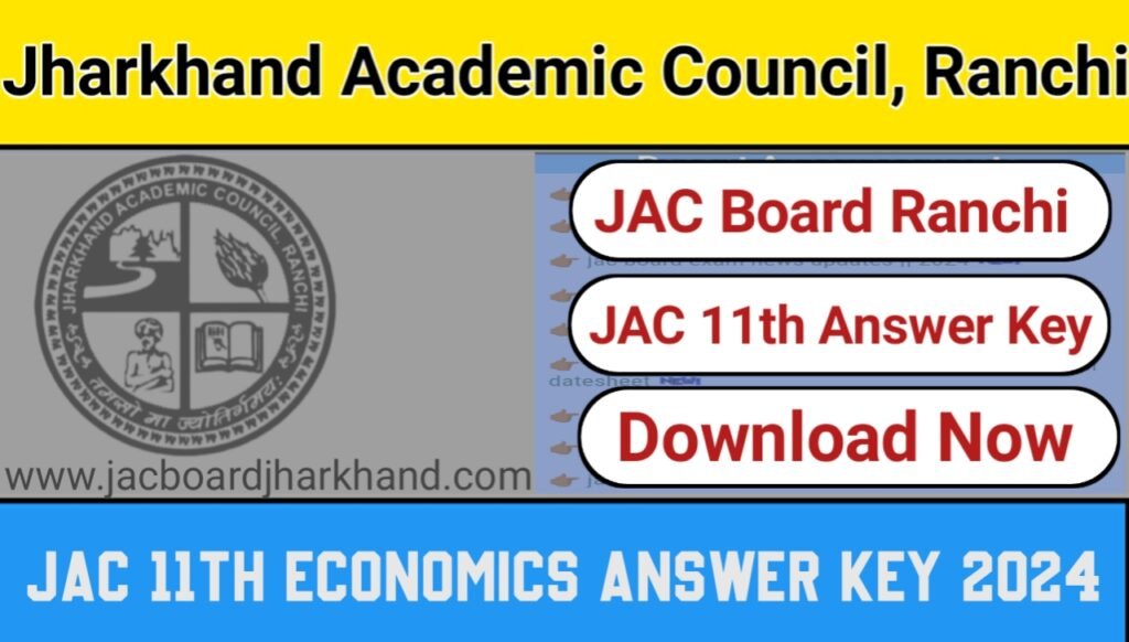 JAC 11th Economics Answer Key 2024
